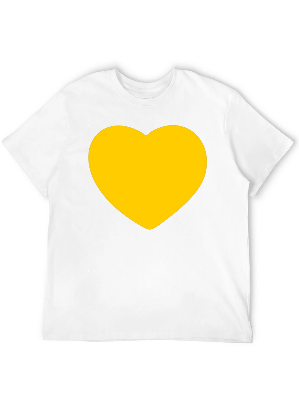 Black T-Shirt with Gold Heart Graphic