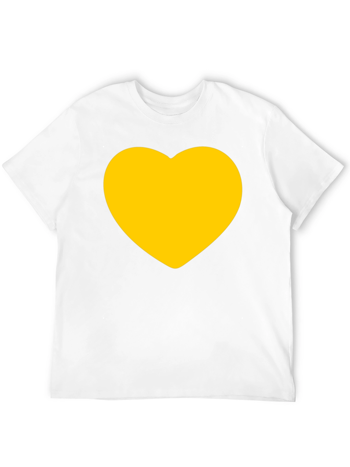 Black T-Shirt with Gold Heart Graphic