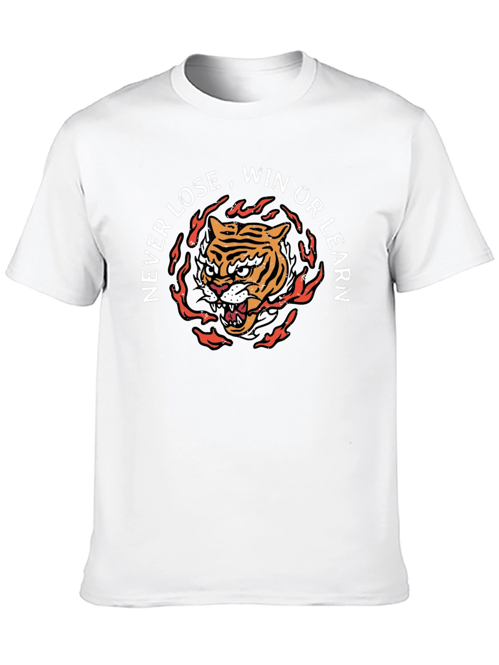 Tiger Never Lose Win Learn Black T-Shirt