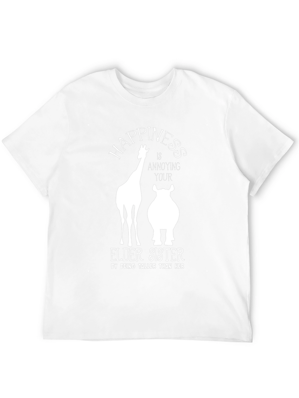 Funny Giraffe & Hippo Elder Sister T-Shirt
