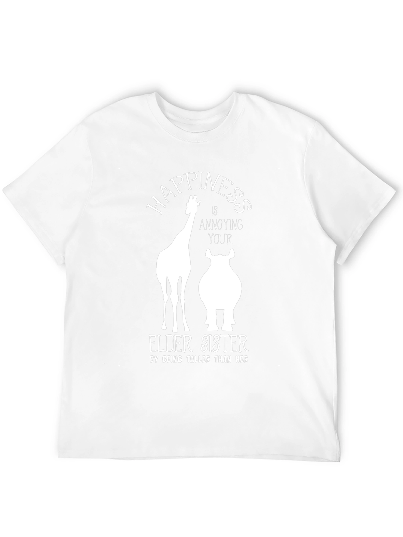 Funny Giraffe & Hippo Elder Sister T-Shirt