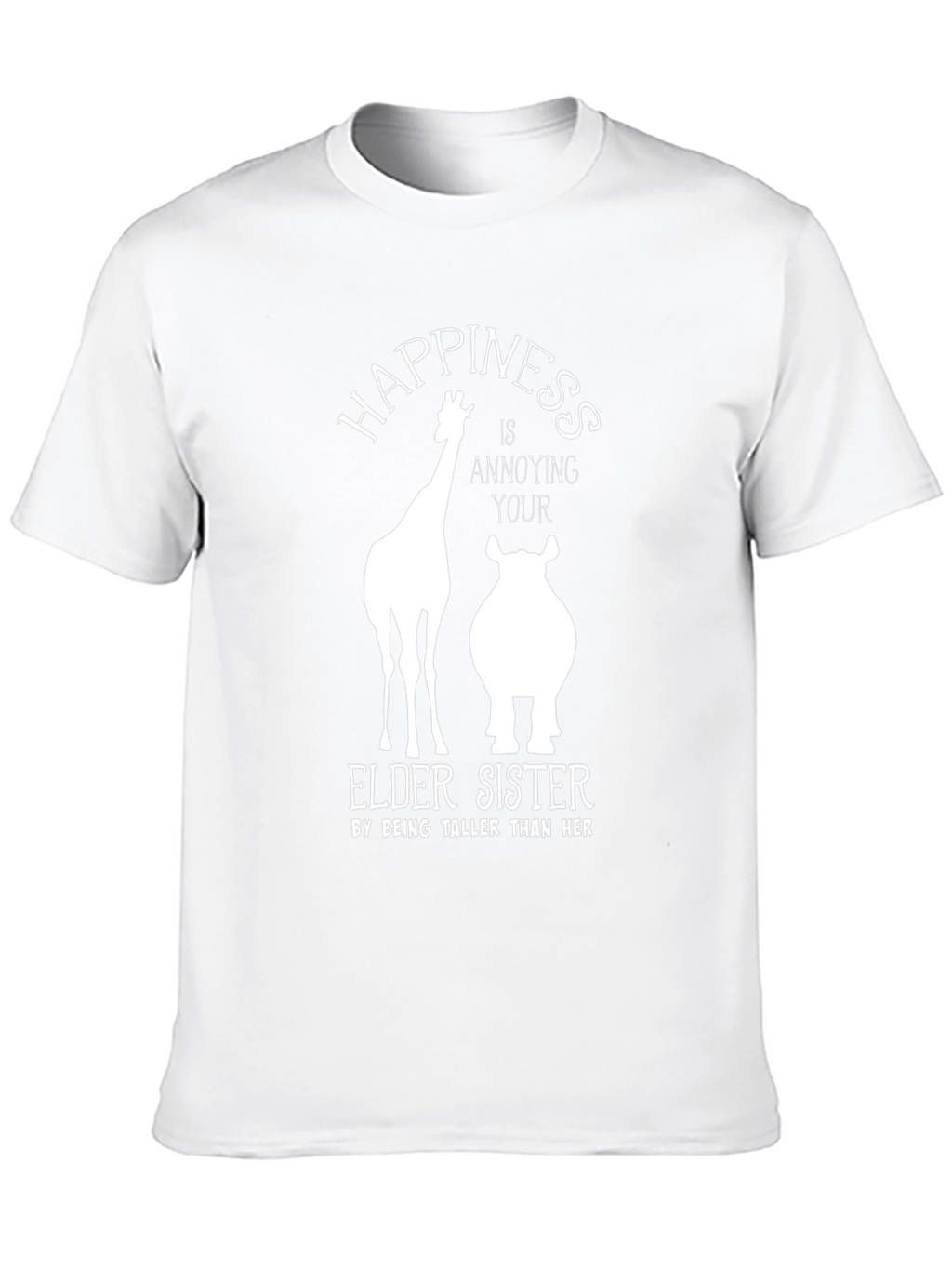 Funny Giraffe & Hippo Elder Sister T-Shirt