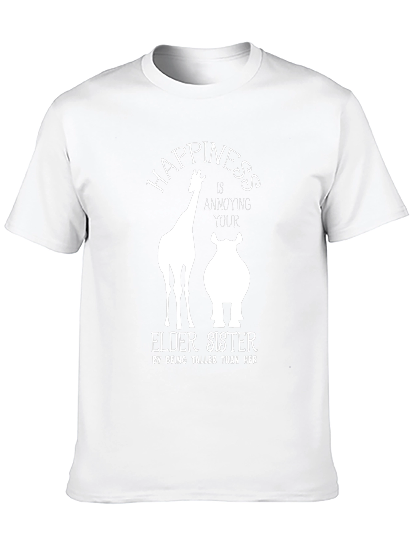 Funny Giraffe & Hippo Elder Sister T-Shirt