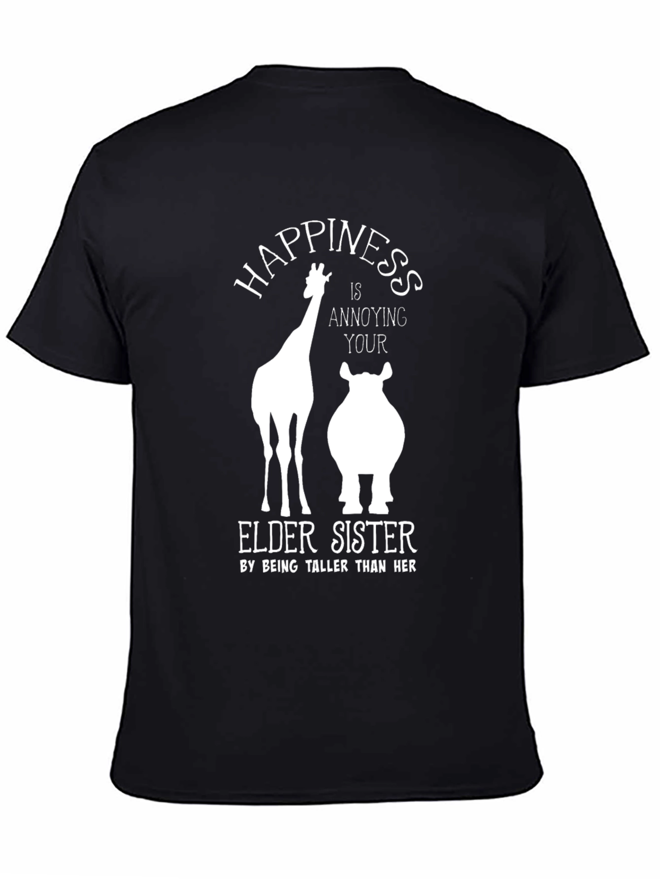 Funny Giraffe & Hippo Elder Sister T-Shirt