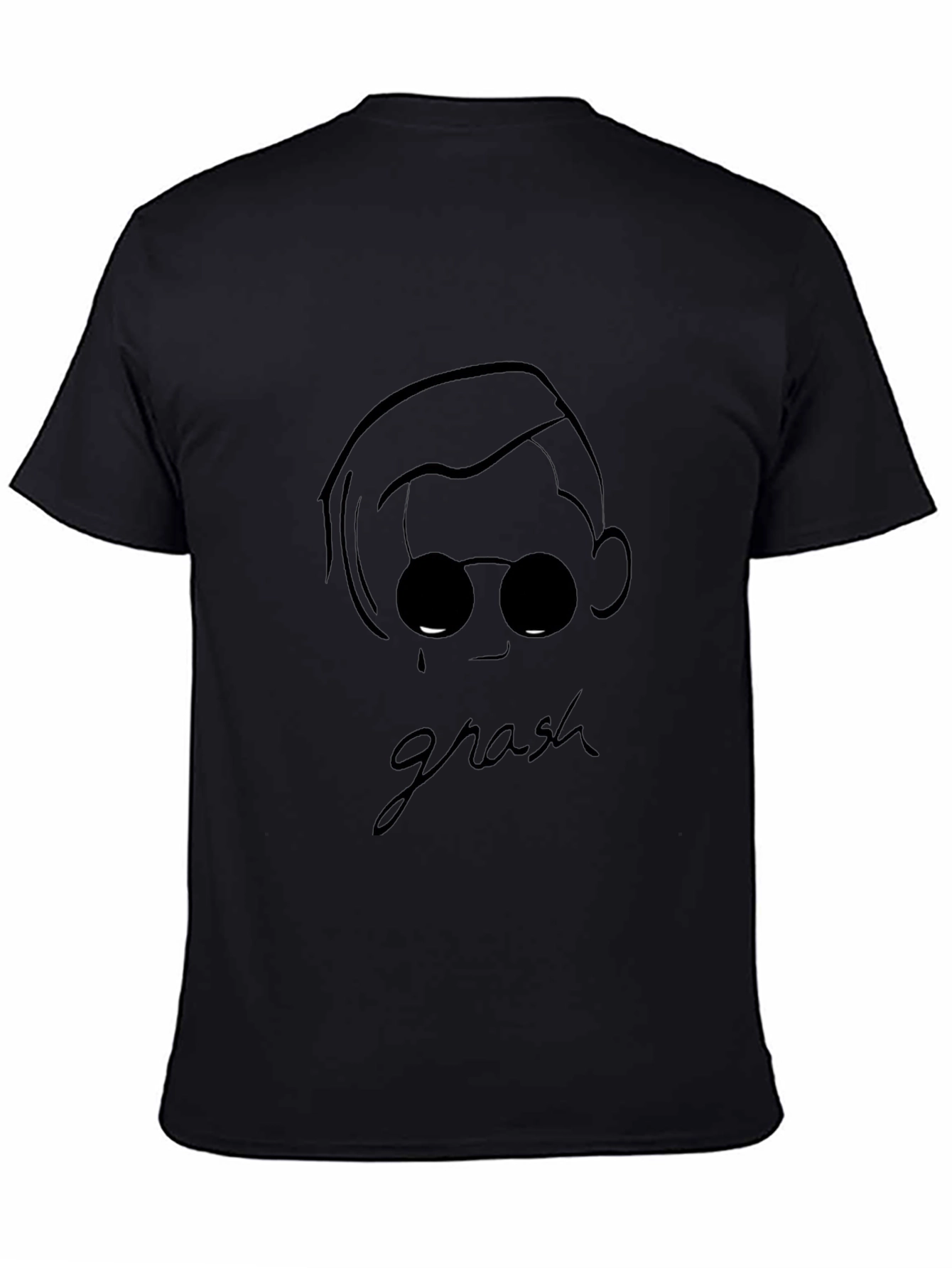 Grash Graphic Tee - Stylish Mens Black T-Shirt