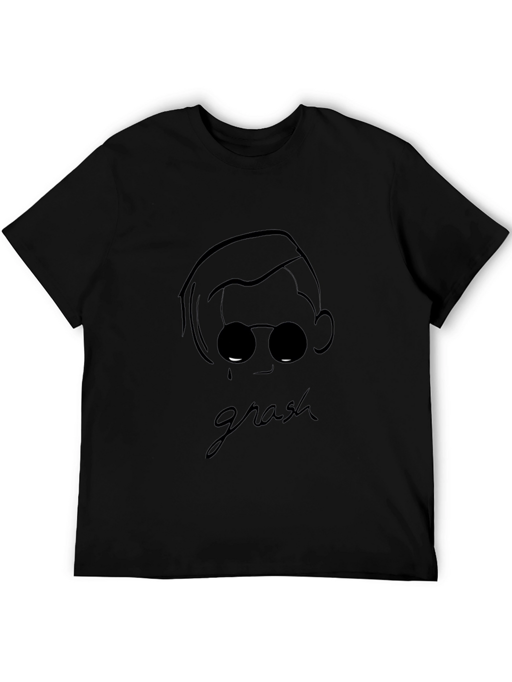 Grash Graphic Tee - Stylish Mens Black T-Shirt