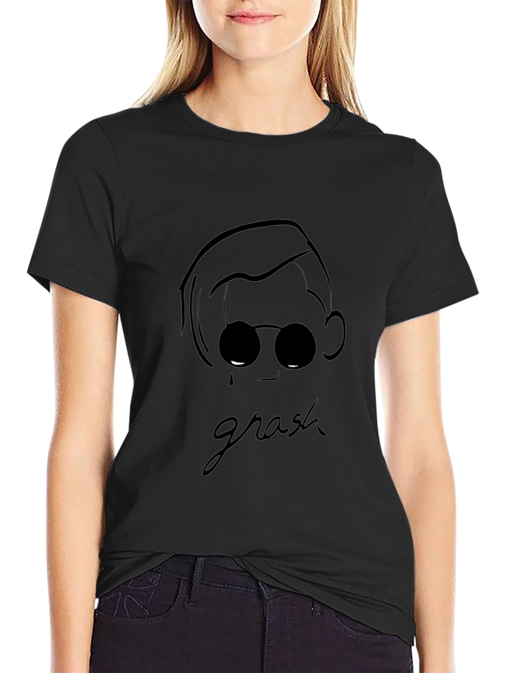 Grash Graphic Tee - Stylish Mens Black T-Shirt