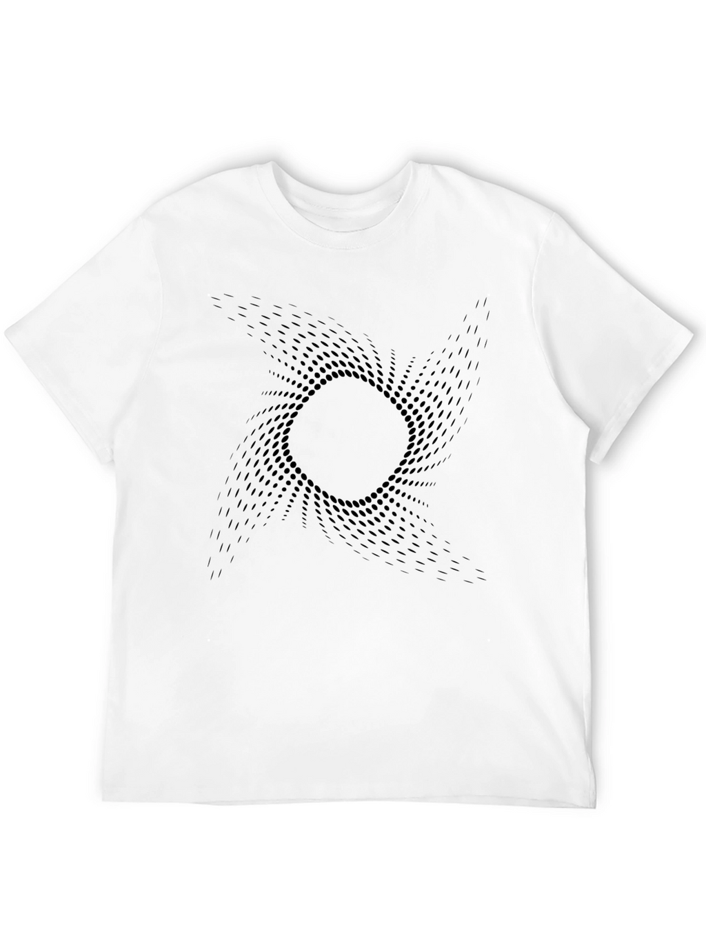 Abstract Swirl Graphic Black T-Shirt