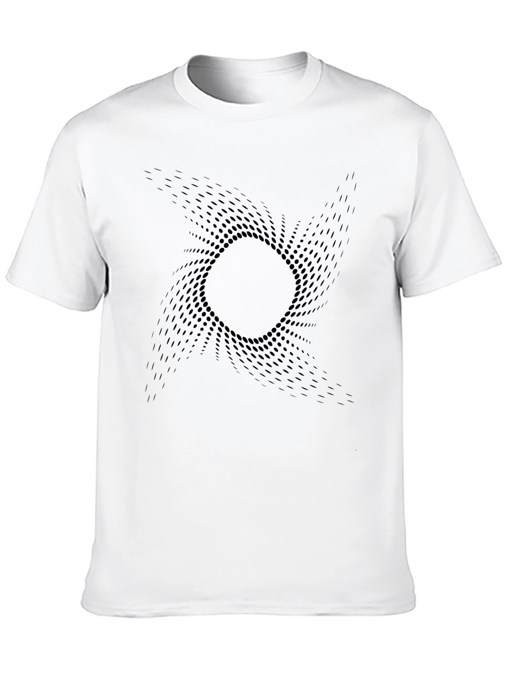 Abstract Swirl Graphic Black T-Shirt