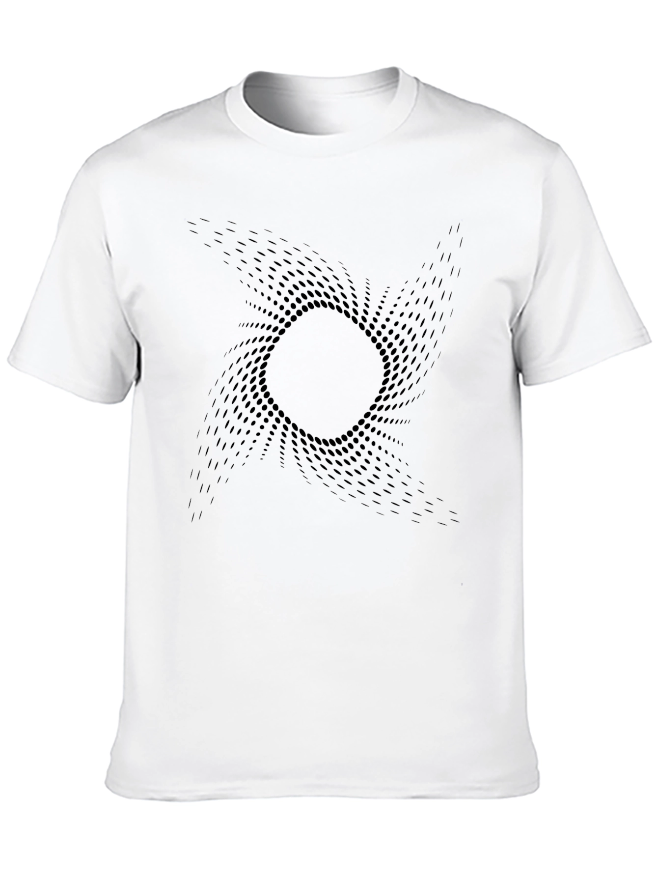 Abstract Swirl Graphic Black T-Shirt