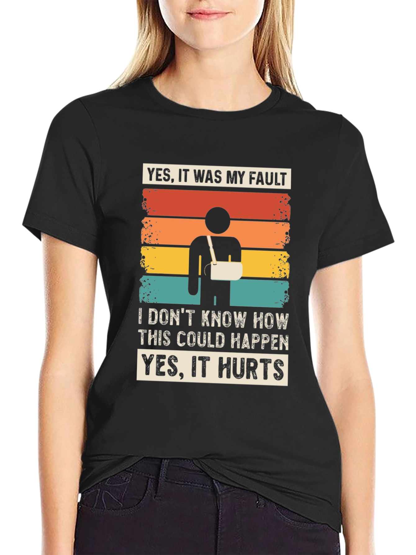 Funny Broken Arm T-Shirt - Yes It Was My Fault Tee