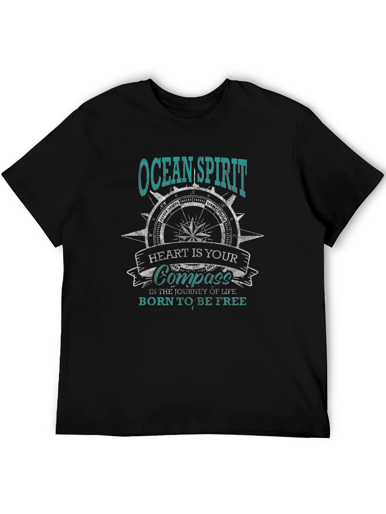 Ocean Spirit Compass Graphic T-Shirt