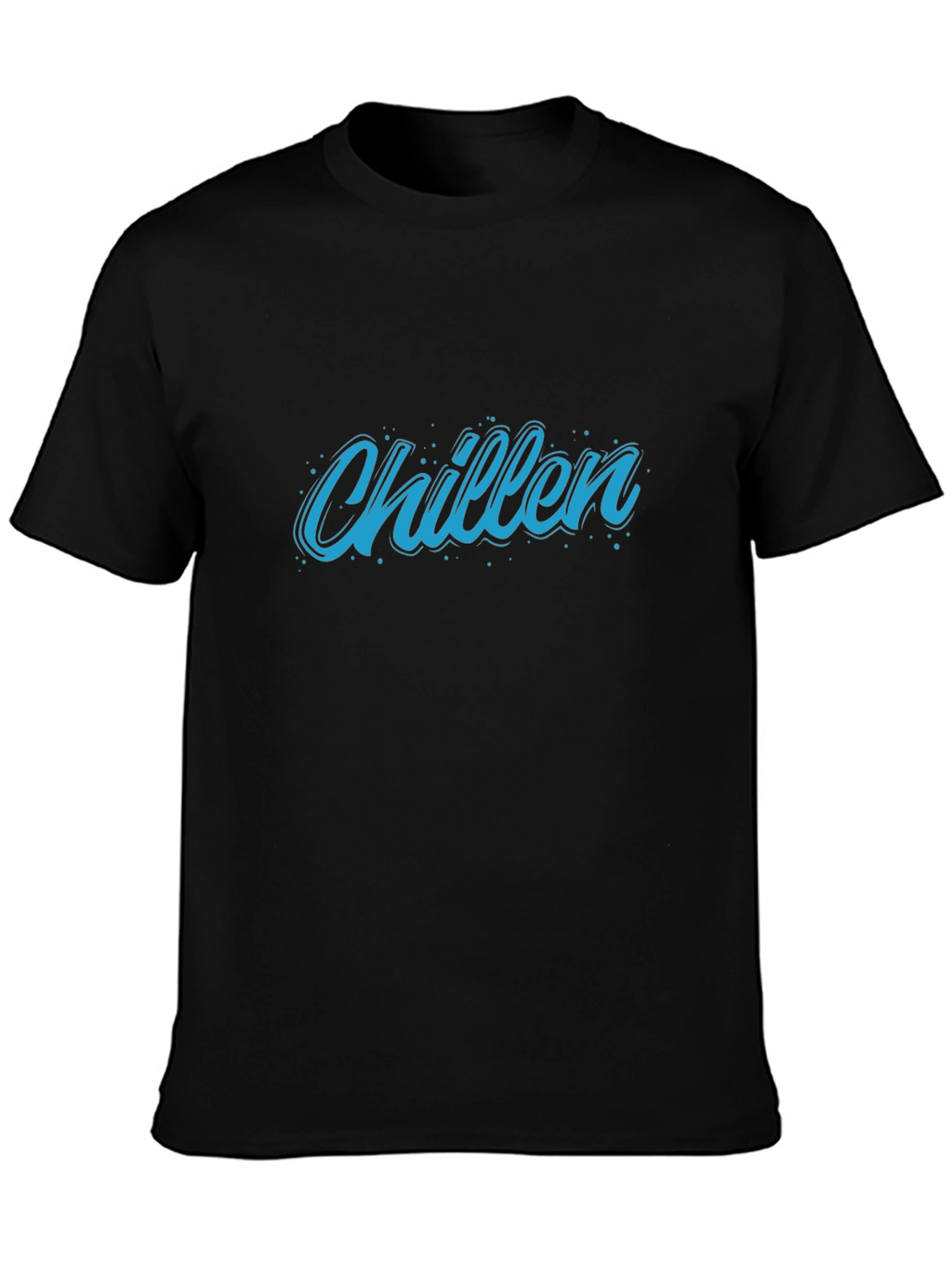 Chillen Graphic Print Black T-Shirt