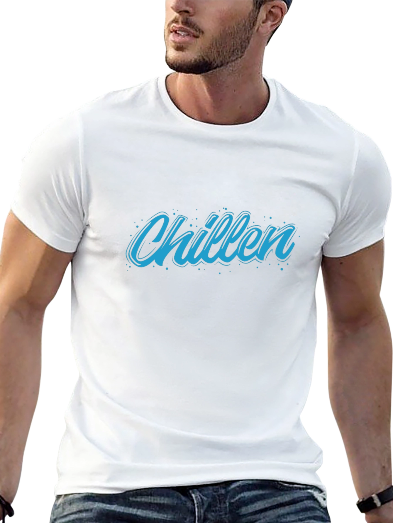 Chillen Graphic Print Black T-Shirt
