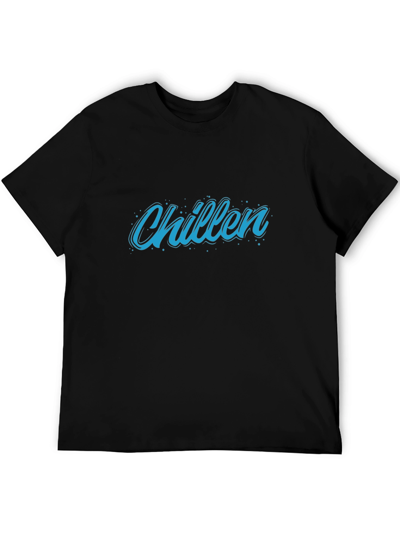 Chillen Graphic Print Black T-Shirt