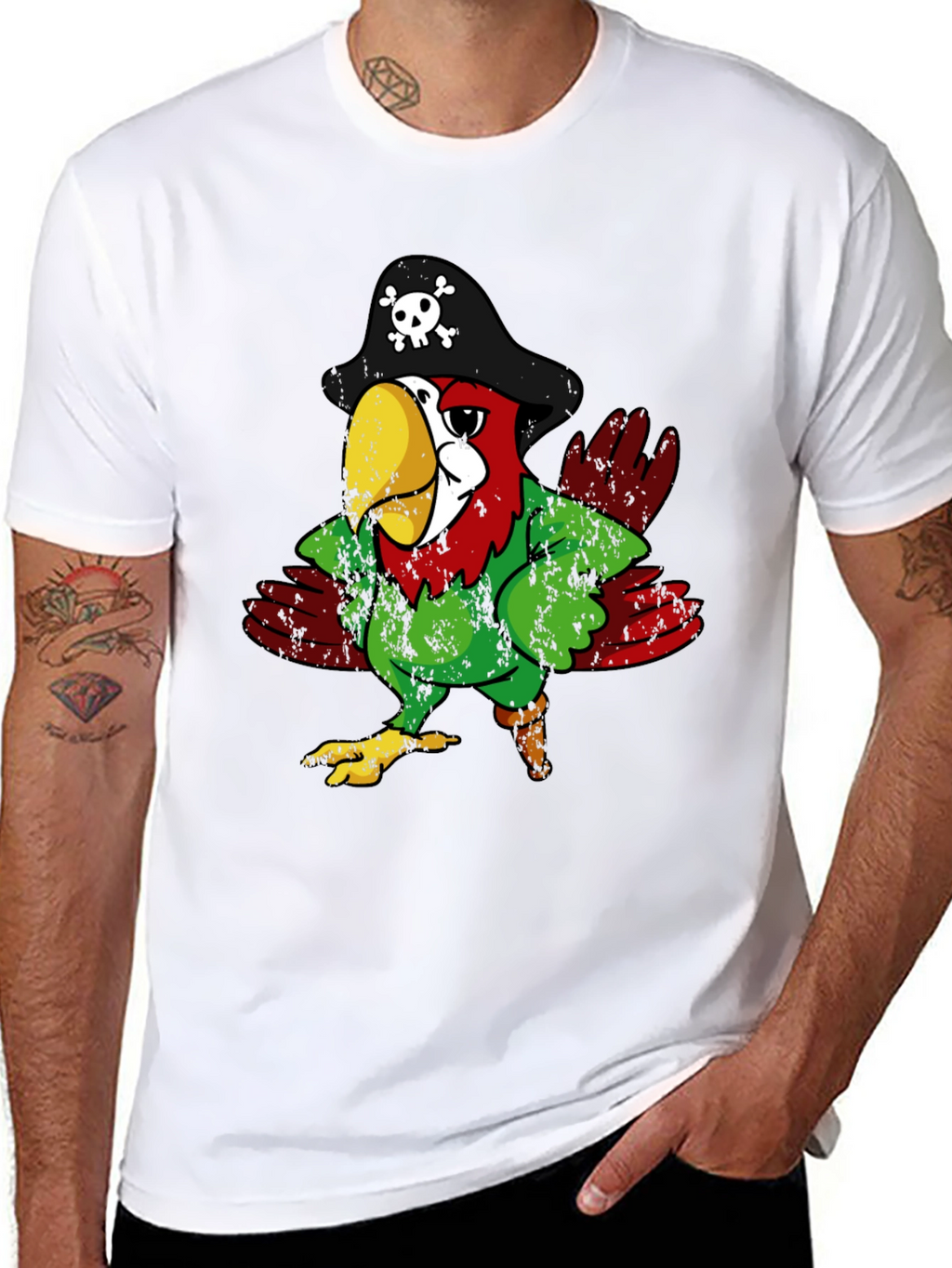 Pirate Parrot Graphic T-Shirt