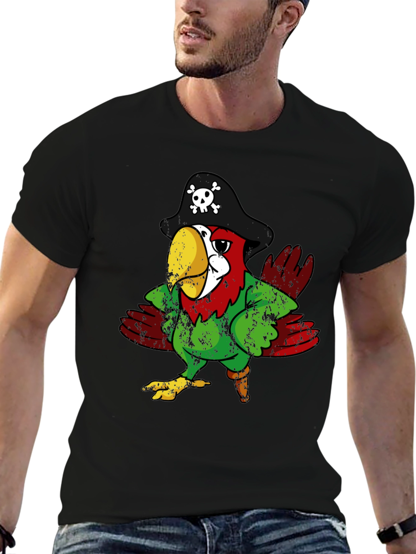 Pirate Parrot Graphic T-Shirt