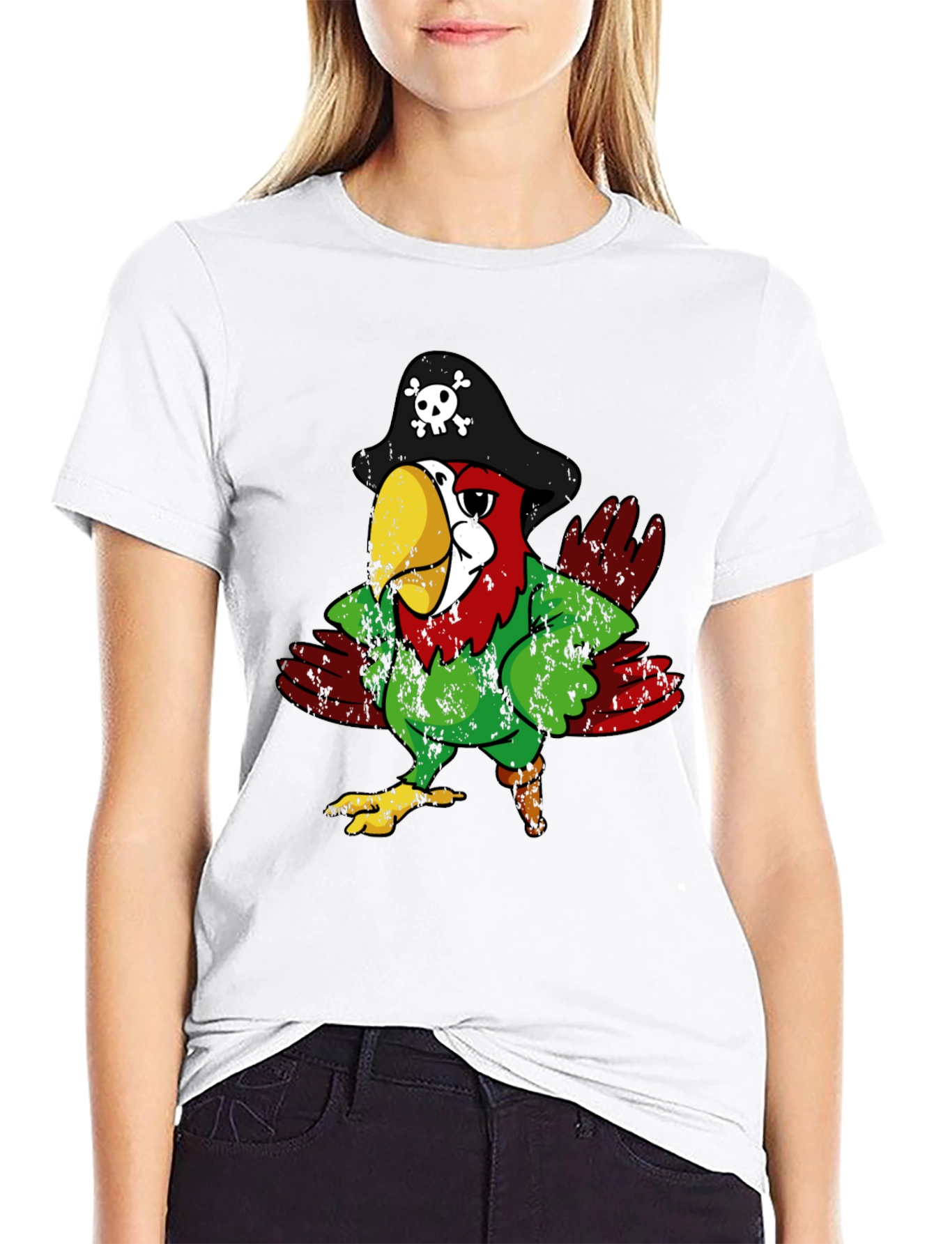 Pirate Parrot Graphic T-Shirt