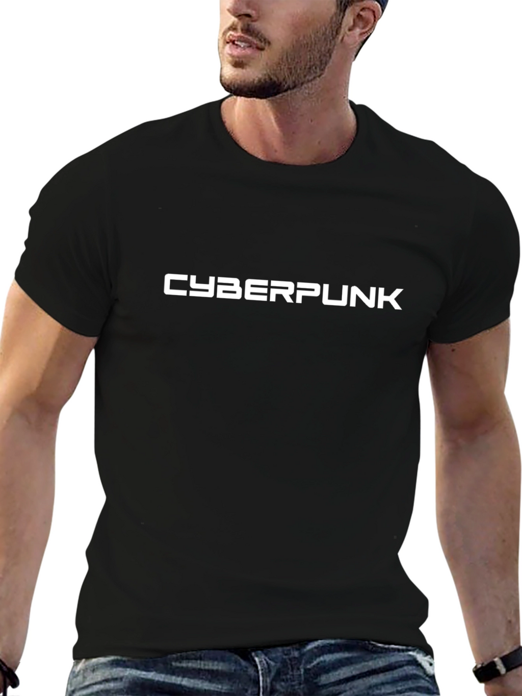 Cyberpunk Graphic Tee - Stylish Black T-Shirt