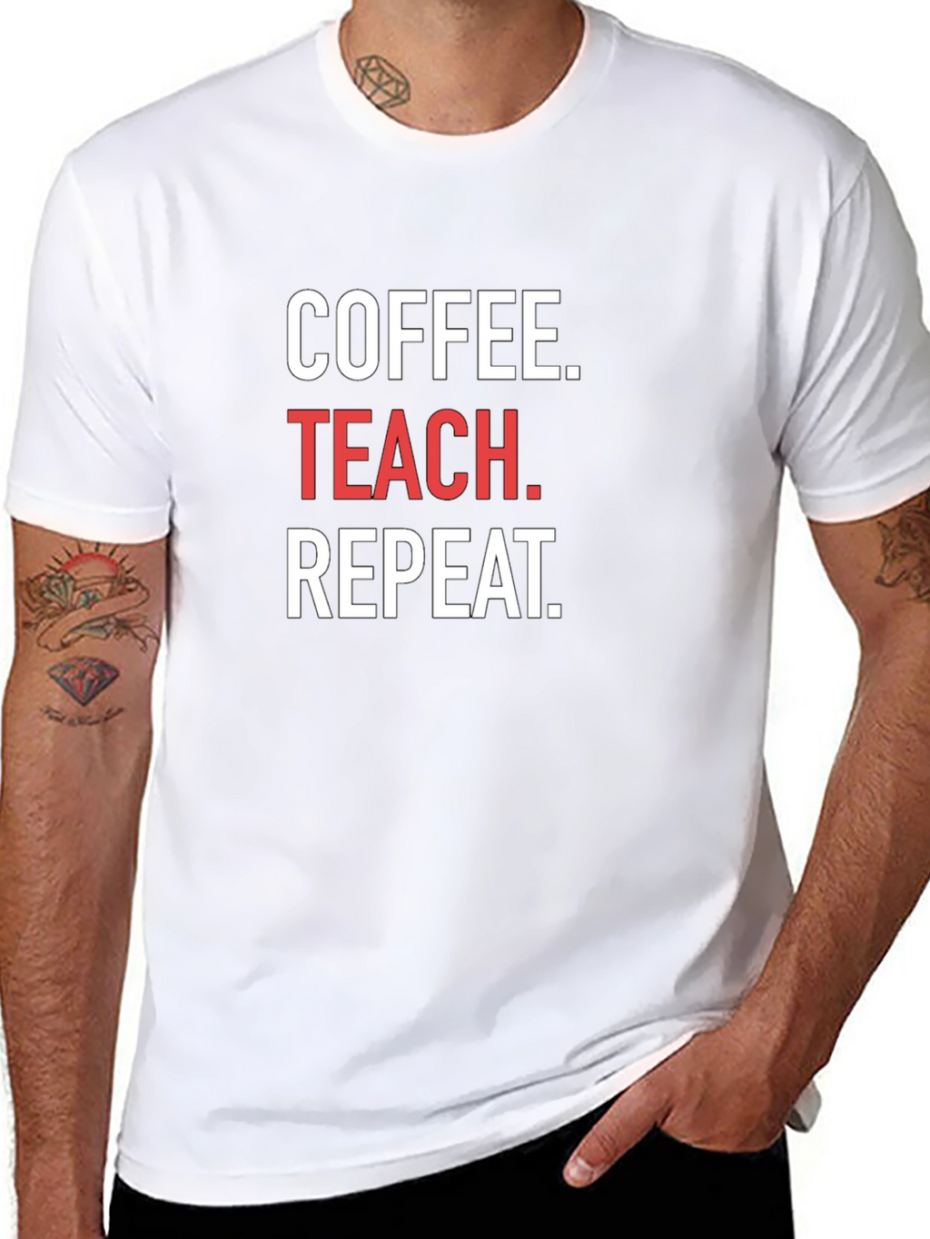 Coffee. Teach. Repeat. T-Shirt