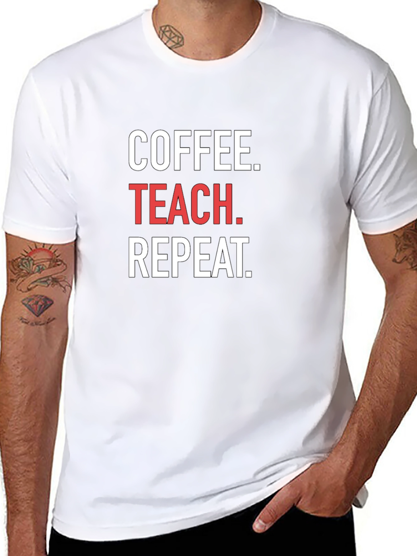 Coffee. Teach. Repeat. T-Shirt