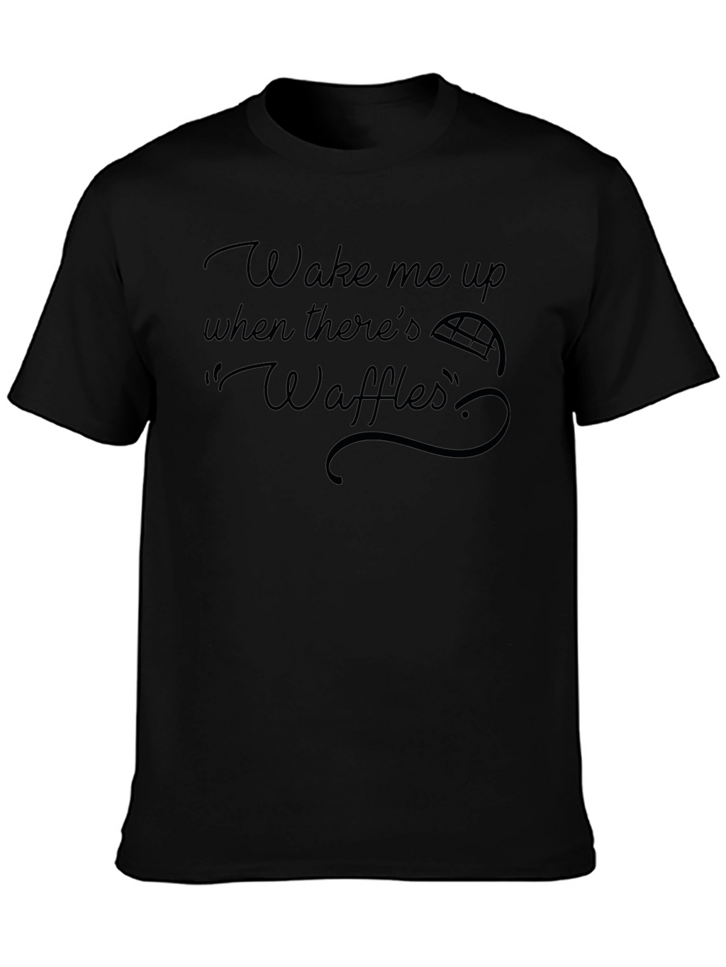 Waffles Graphic T-Shirt - Wake Me Up Design