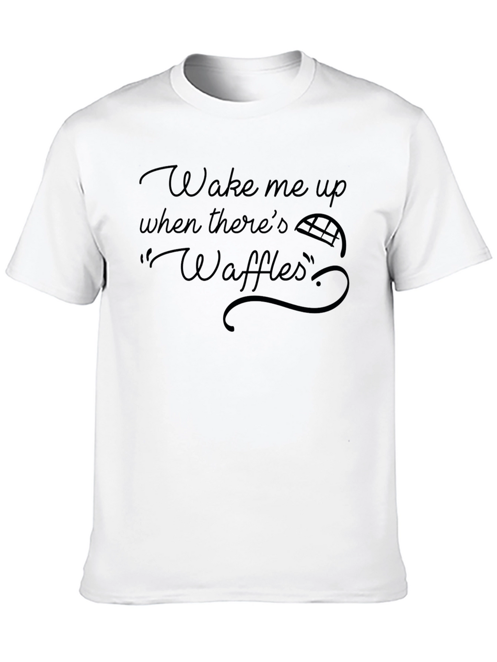 Waffles Graphic T-Shirt - Wake Me Up Design