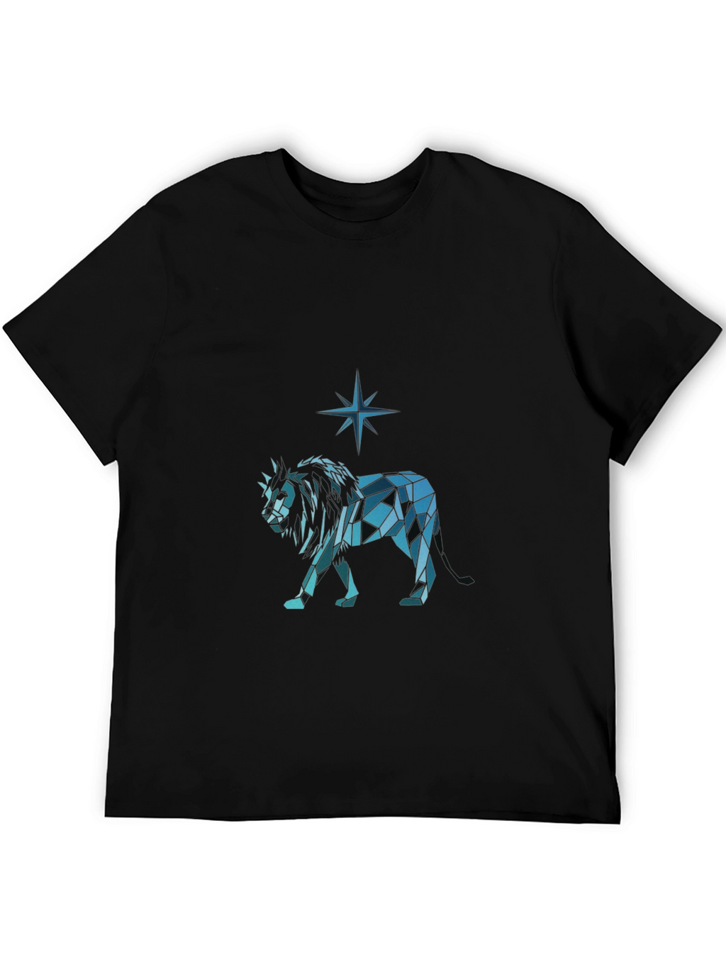 Geometric Lion Graphic Tee - Modern Style