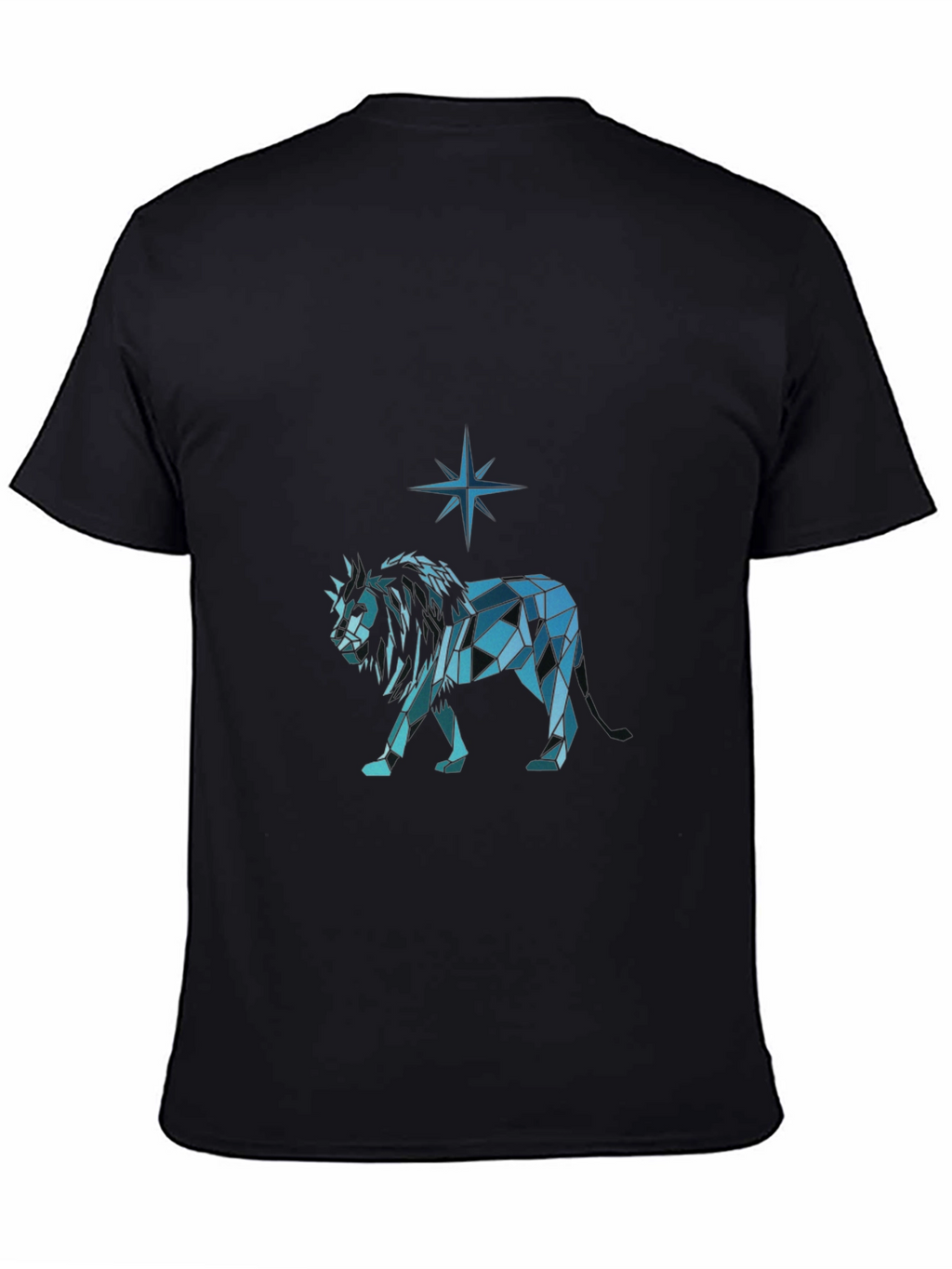 Geometric Lion Graphic Tee - Modern Style
