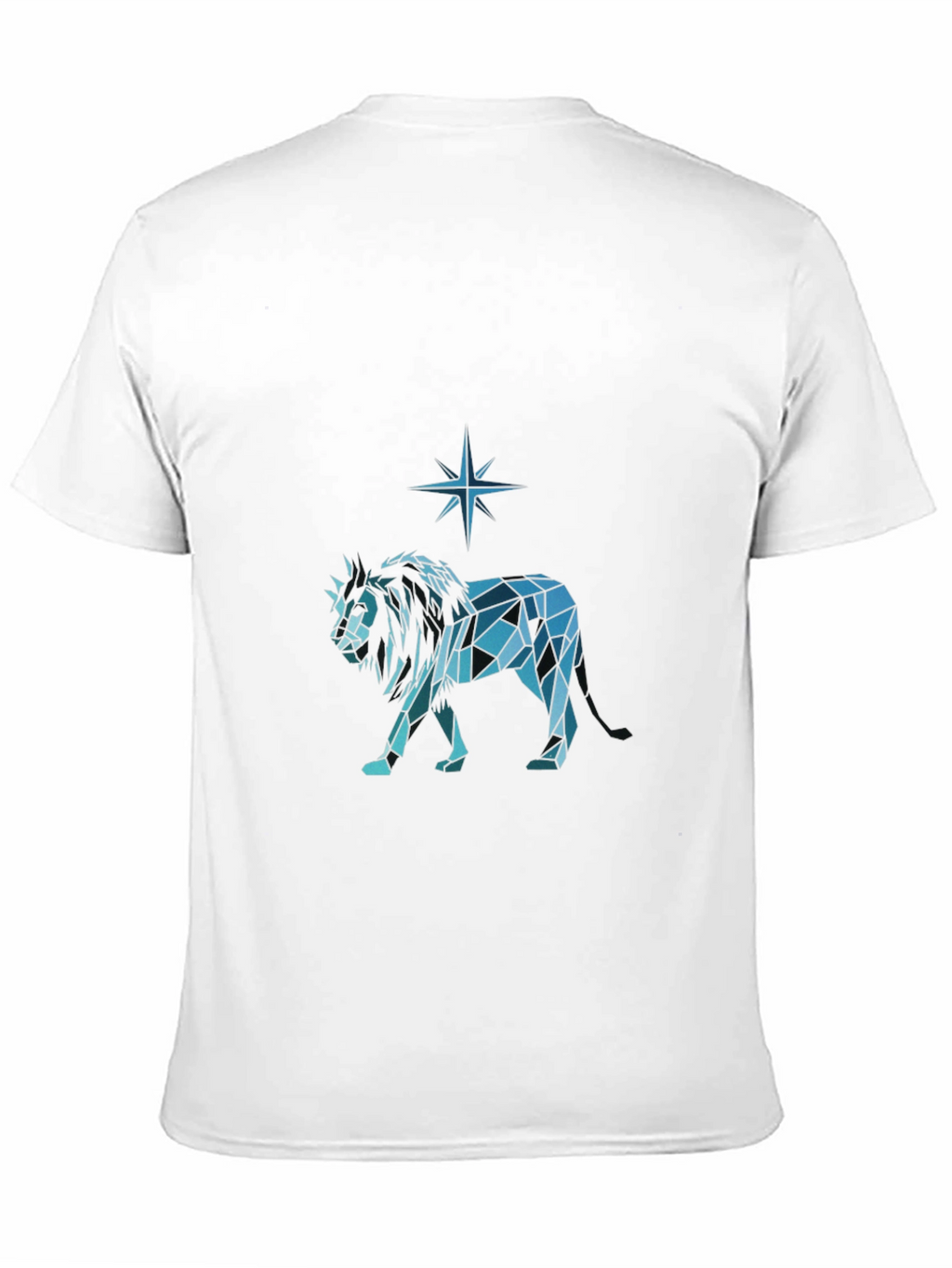 Geometric Lion Graphic Tee - Modern Style