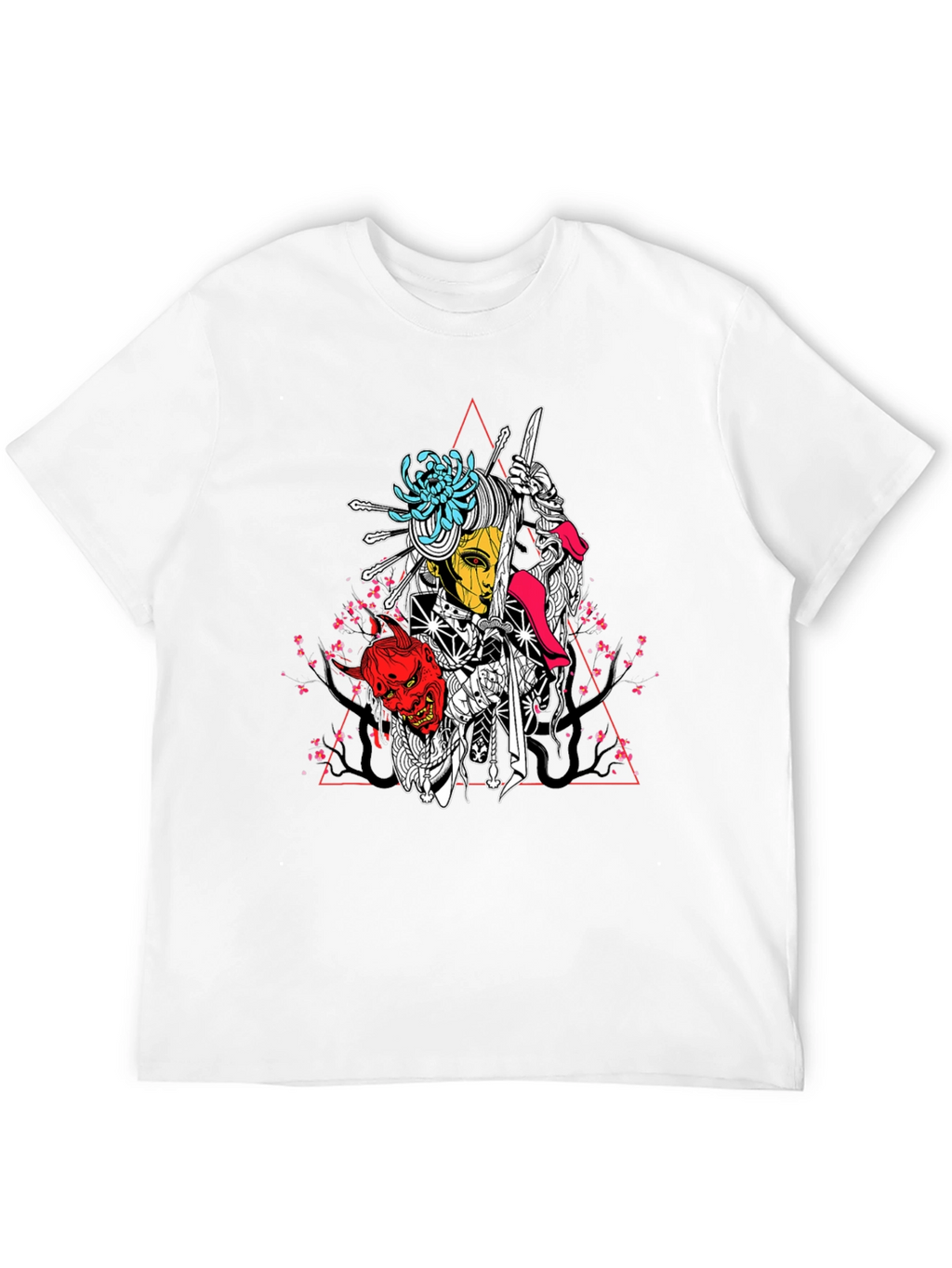 Geisha Warrior Black Graphic T-Shirt