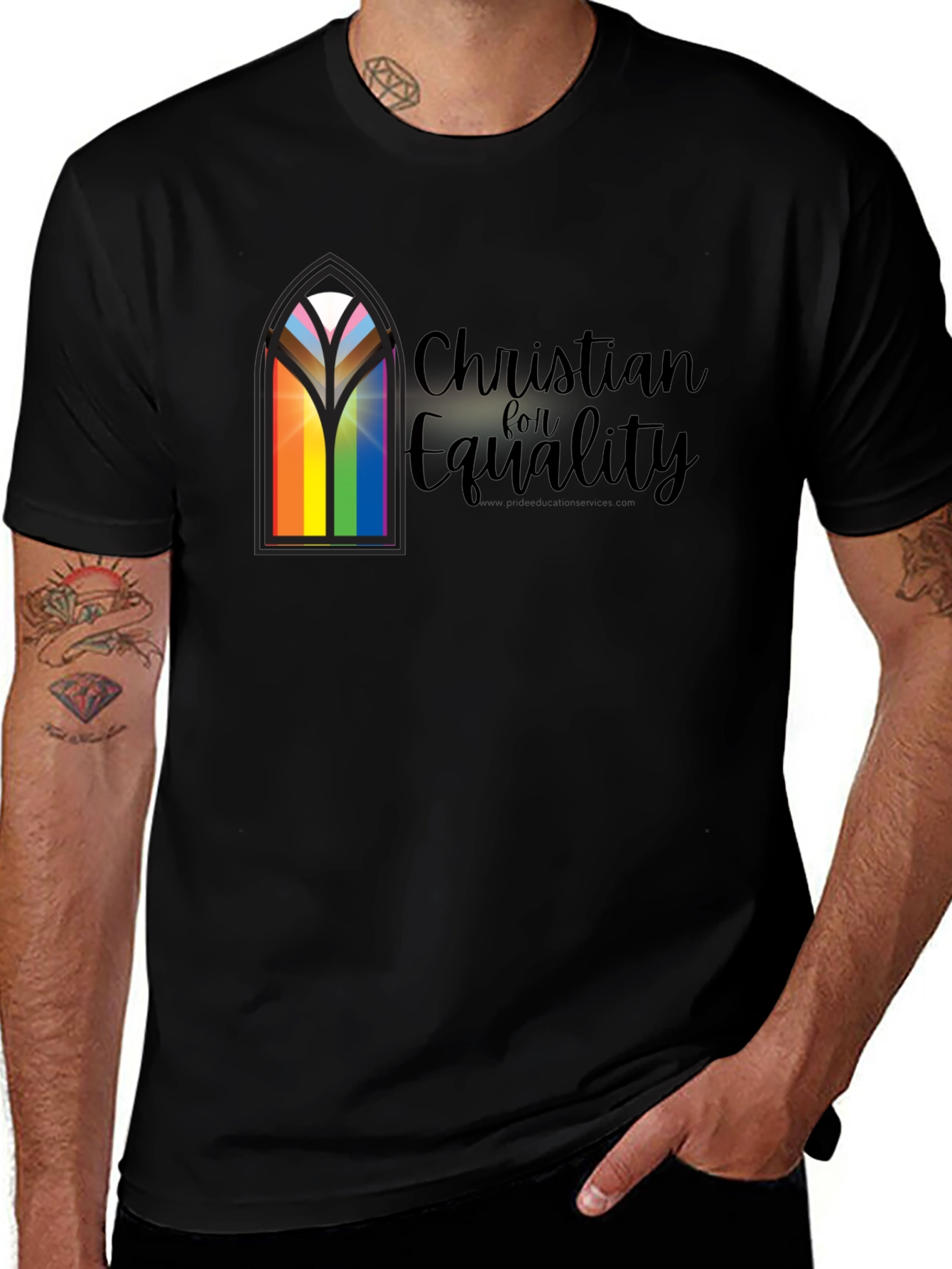 Christian for Equality T-Shirt - Pride Rainbow