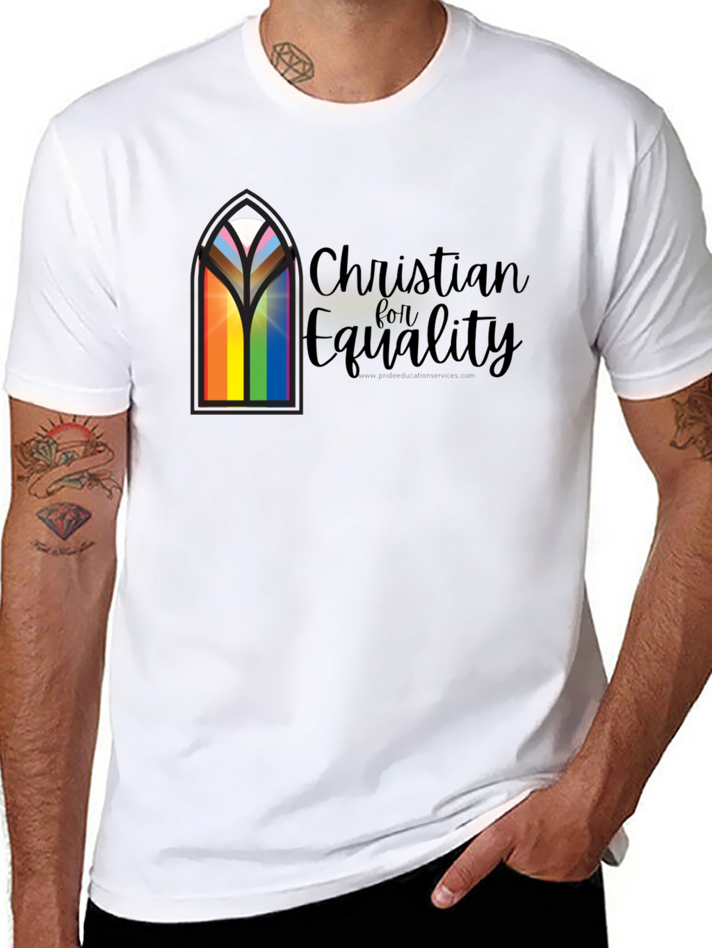 Christian for Equality T-Shirt - Pride Rainbow