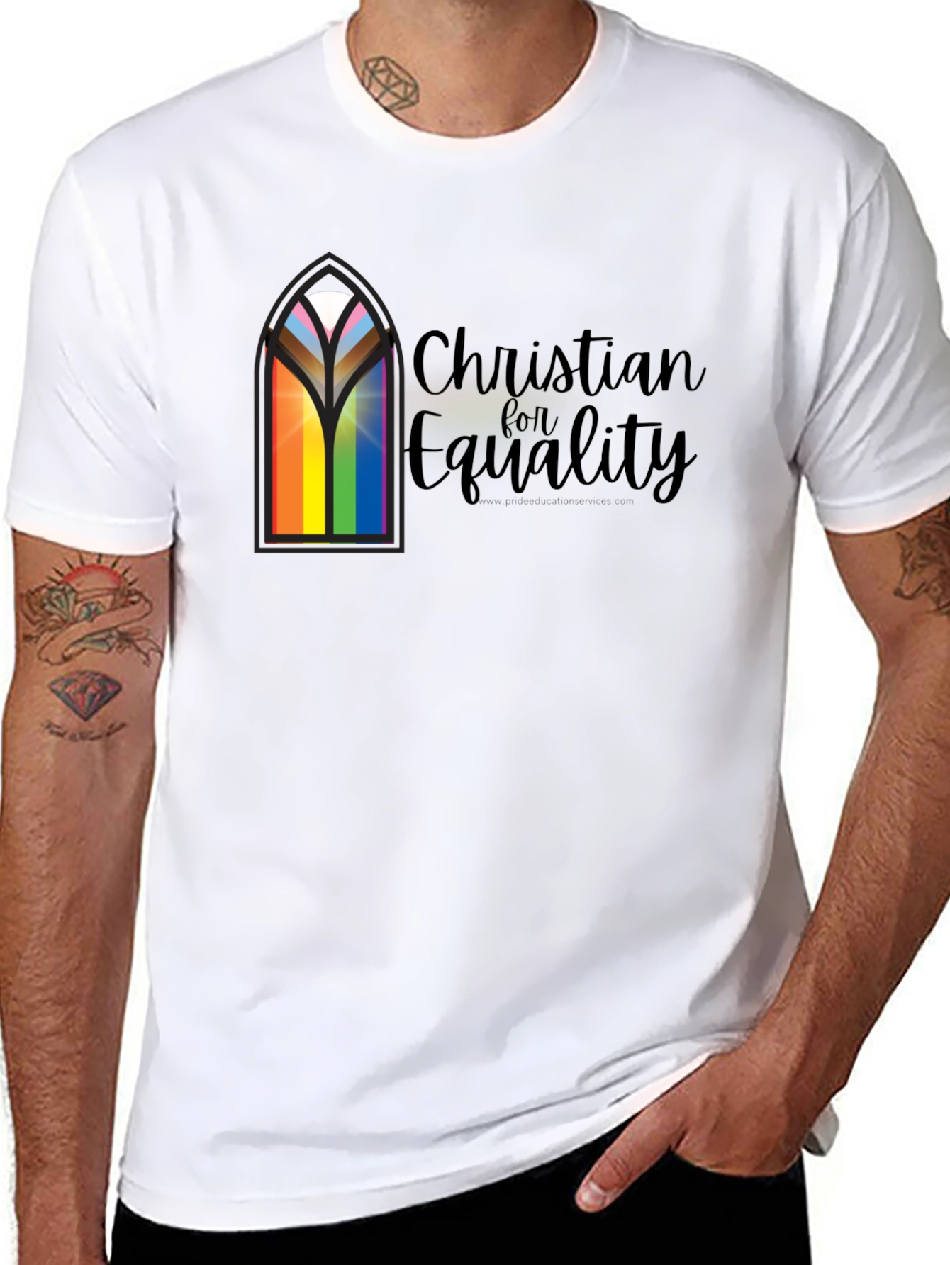 Christian for Equality T-Shirt - Pride Rainbow