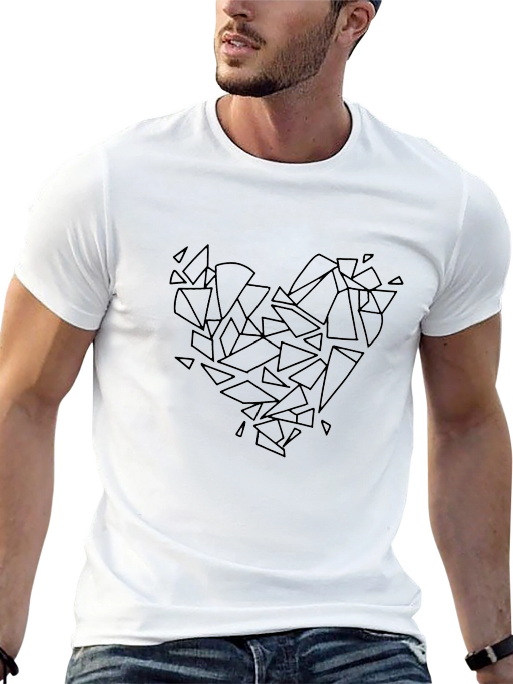 Broken Heart Graphic Tee - Black