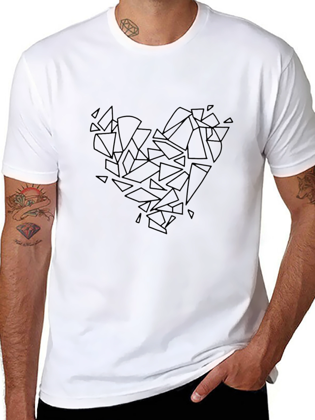 Broken Heart Graphic Tee - Black