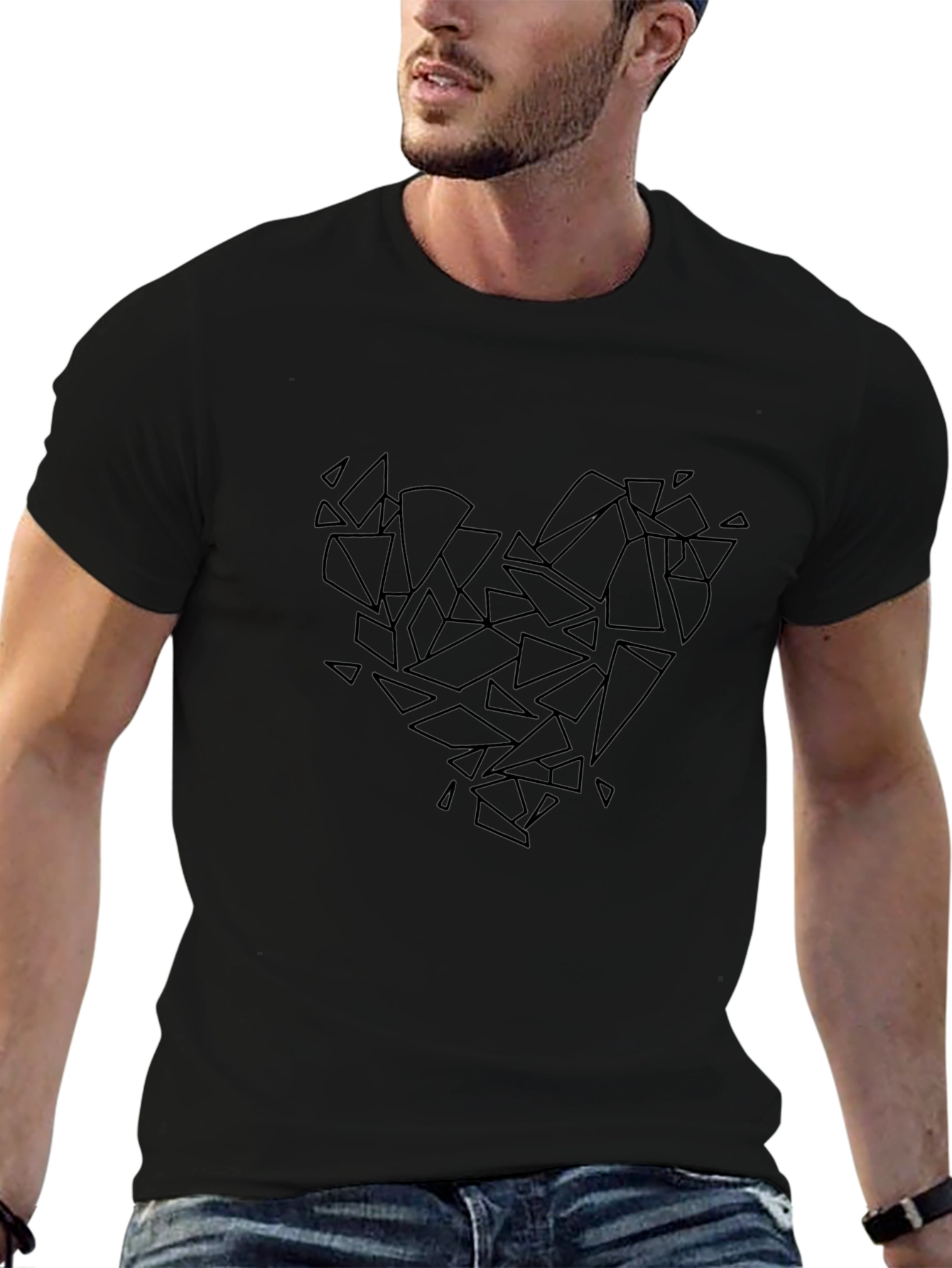 Broken Heart Graphic Tee - Black