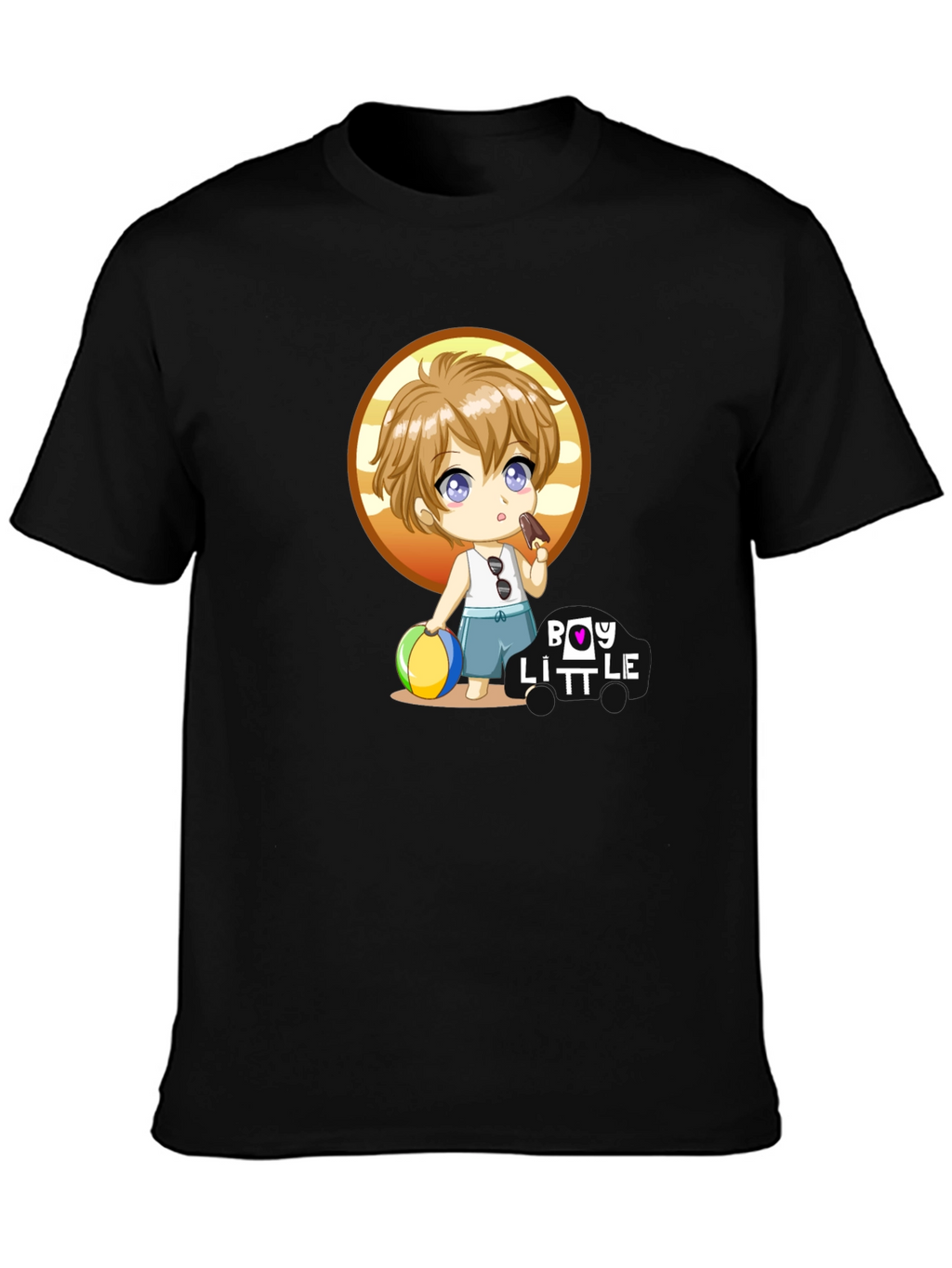 Boy Little Cartoon Graphic T-Shirt