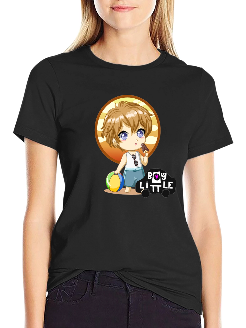 Boy Little Cartoon Graphic T-Shirt