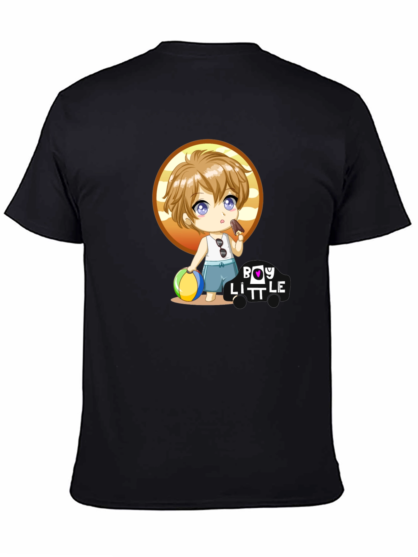 Boy Little Cartoon Graphic T-Shirt