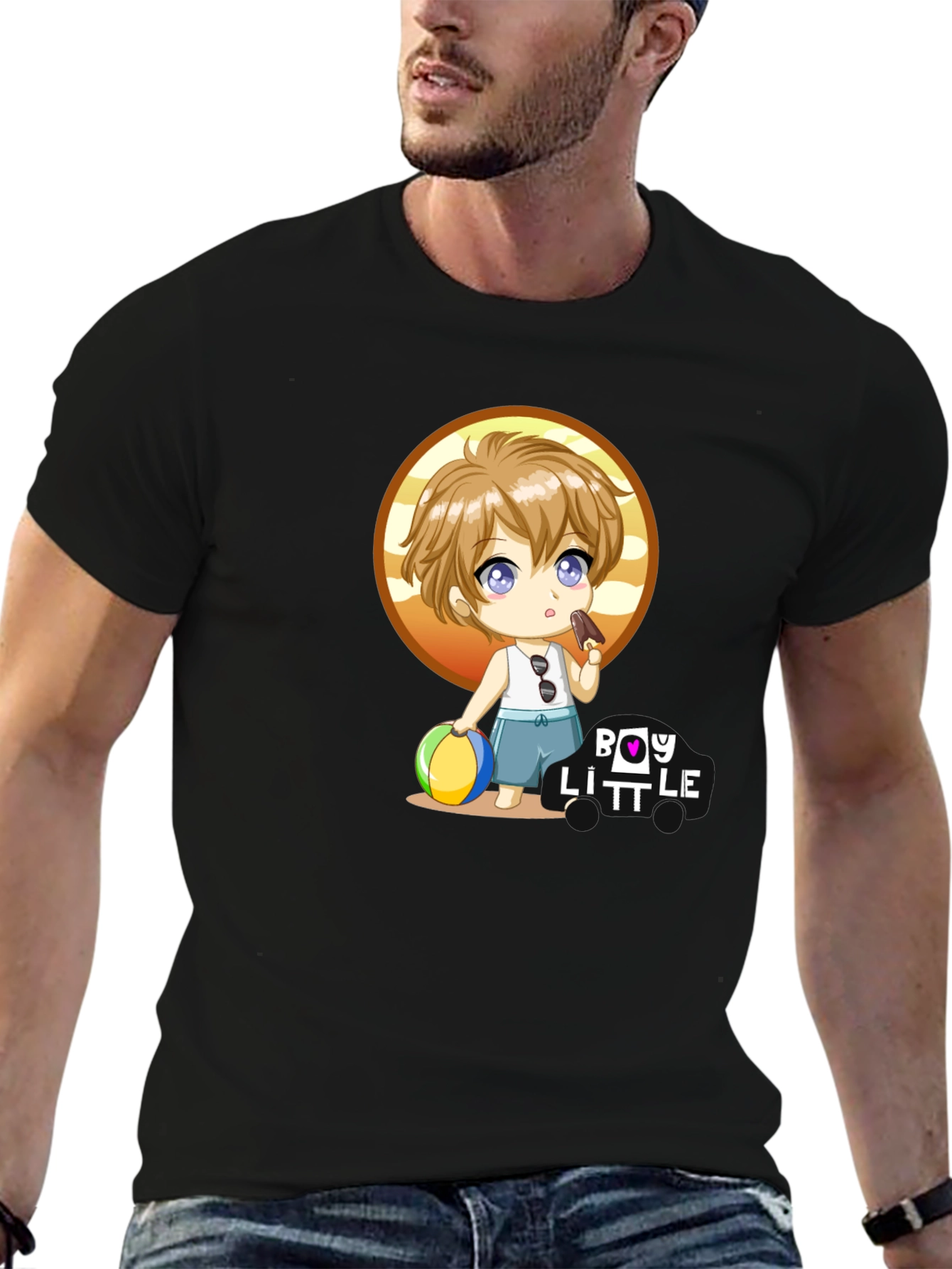 Boy Little Cartoon Graphic T-Shirt