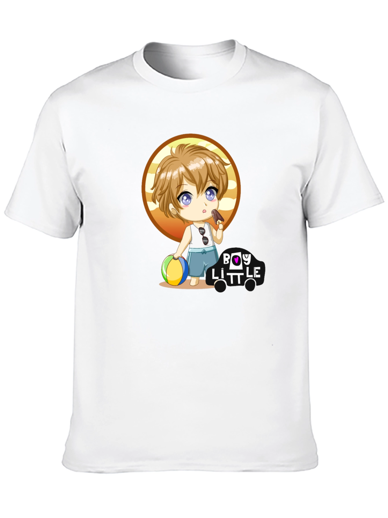 Boy Little Cartoon Graphic T-Shirt