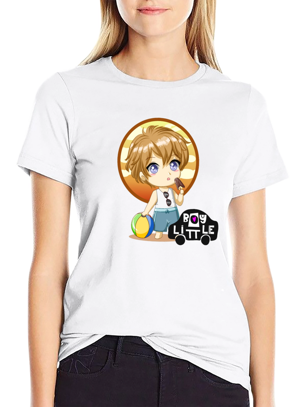 Boy Little Cartoon Graphic T-Shirt