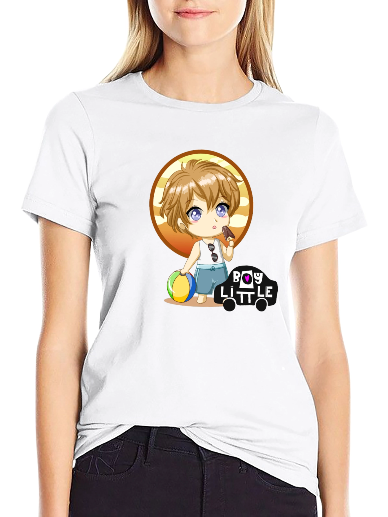 Boy Little Cartoon Graphic T-Shirt