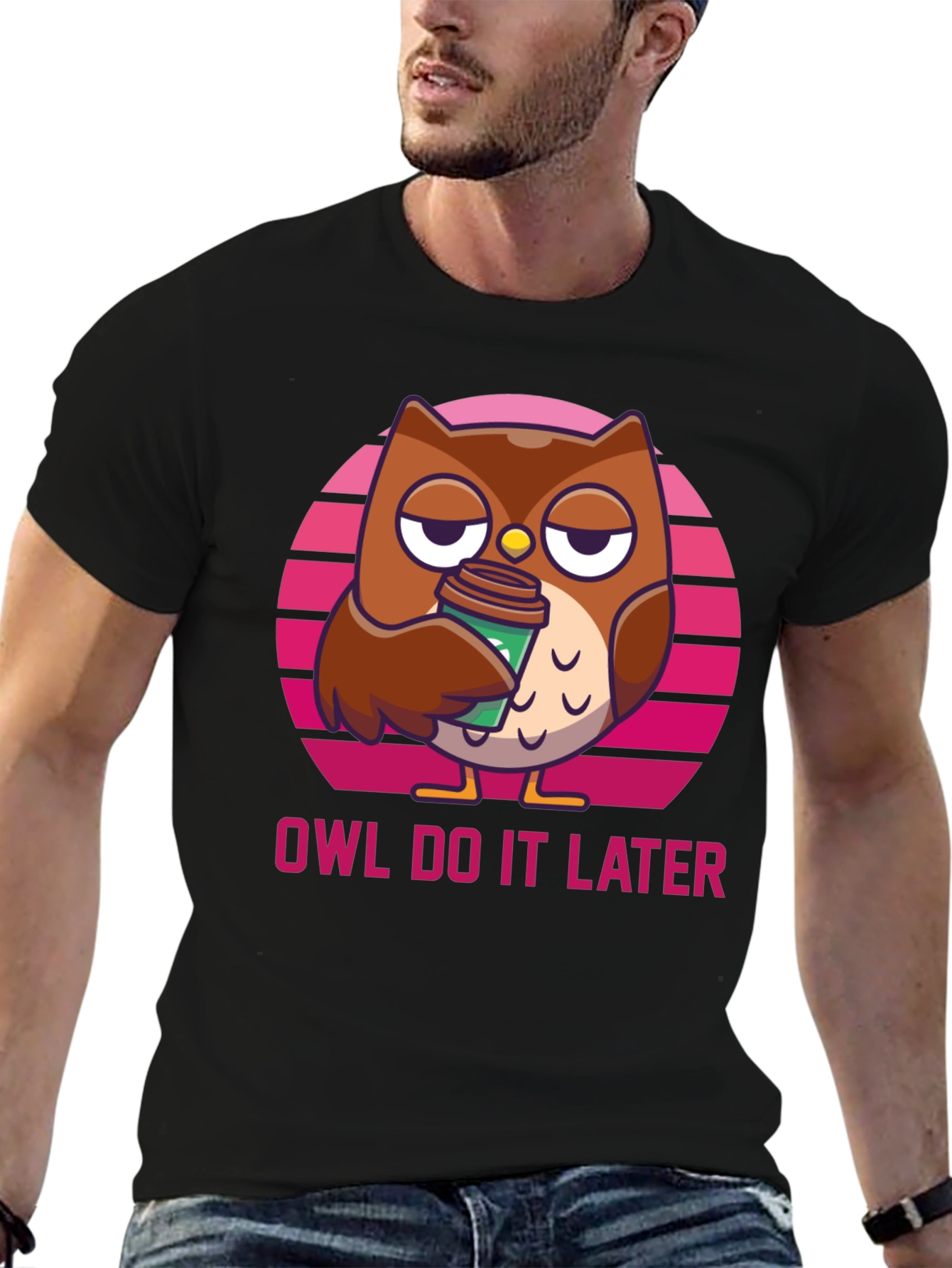 Owl Do It Later T-Shirt - Funny & Relaxed
