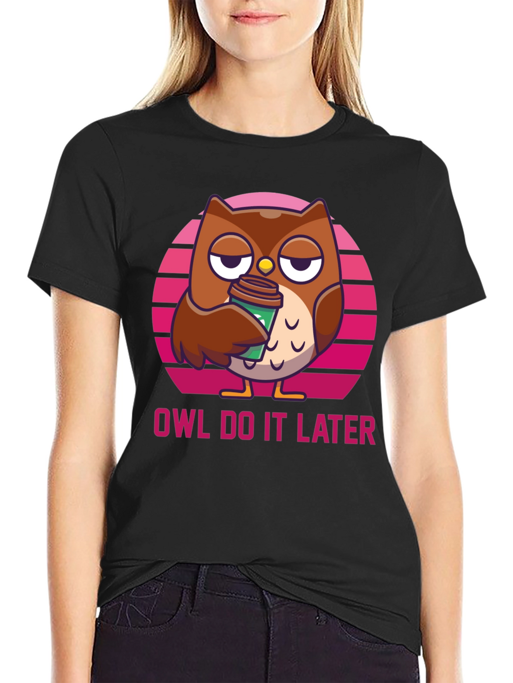 Owl Do It Later T-Shirt - Funny & Relaxed