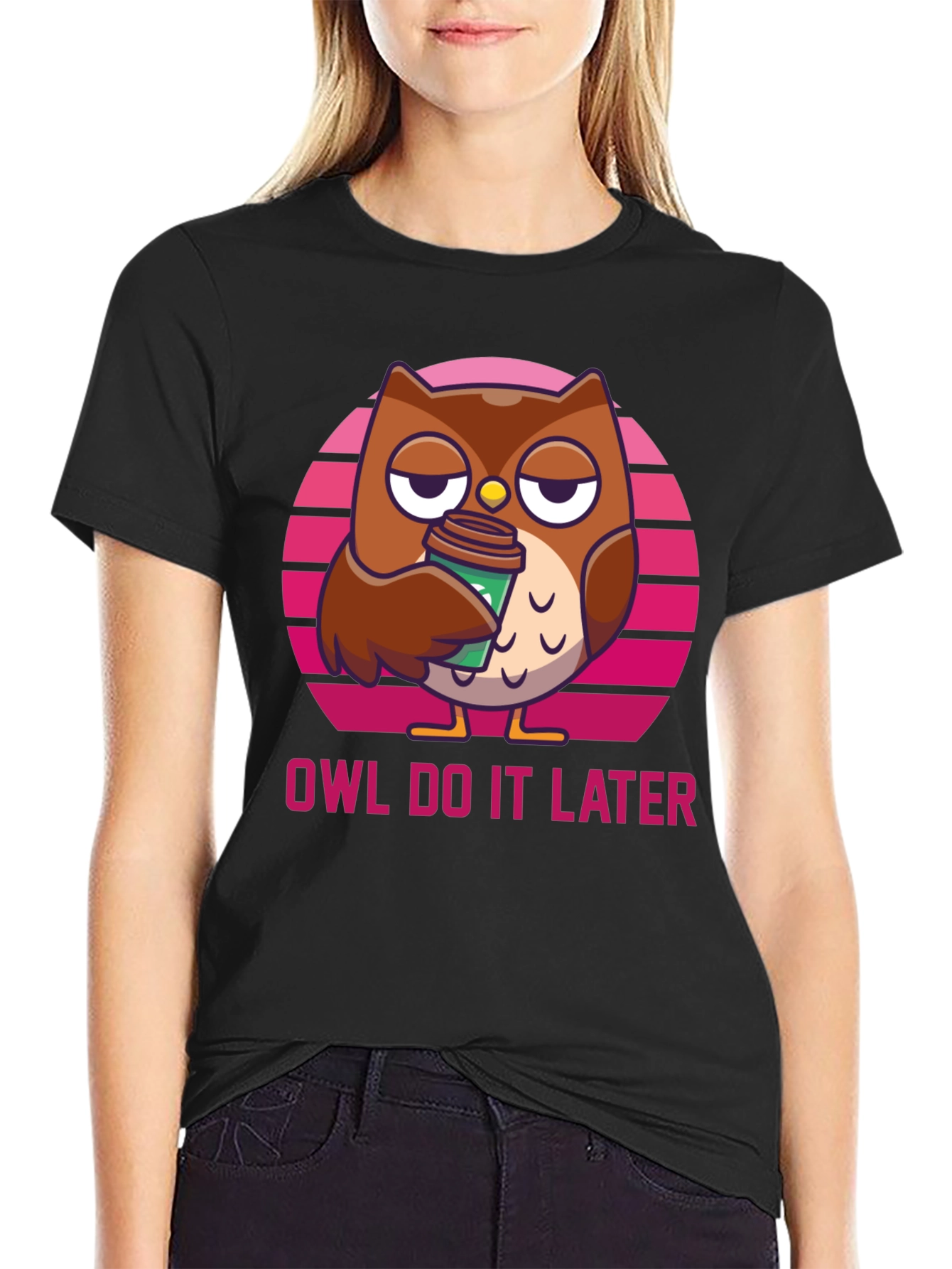 Owl Do It Later T-Shirt - Funny & Relaxed