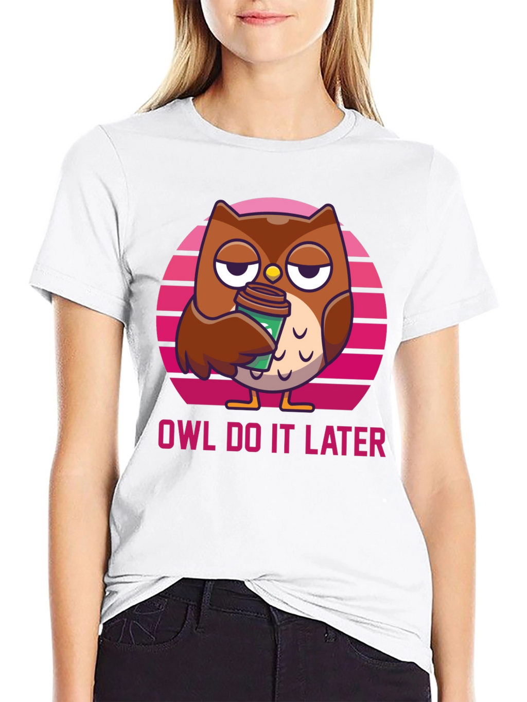 Owl Do It Later T-Shirt - Funny & Relaxed