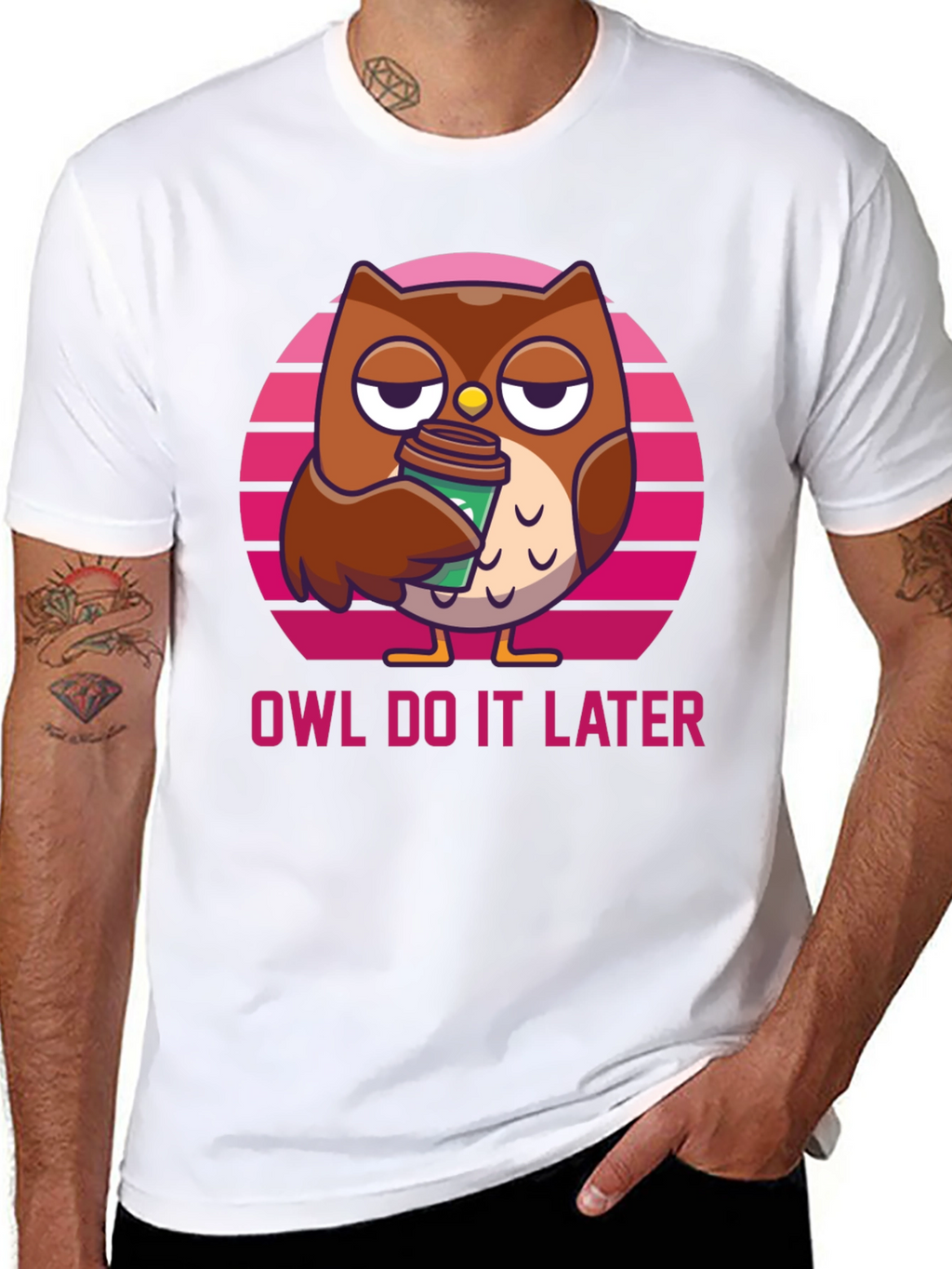 Owl Do It Later T-Shirt - Funny & Relaxed