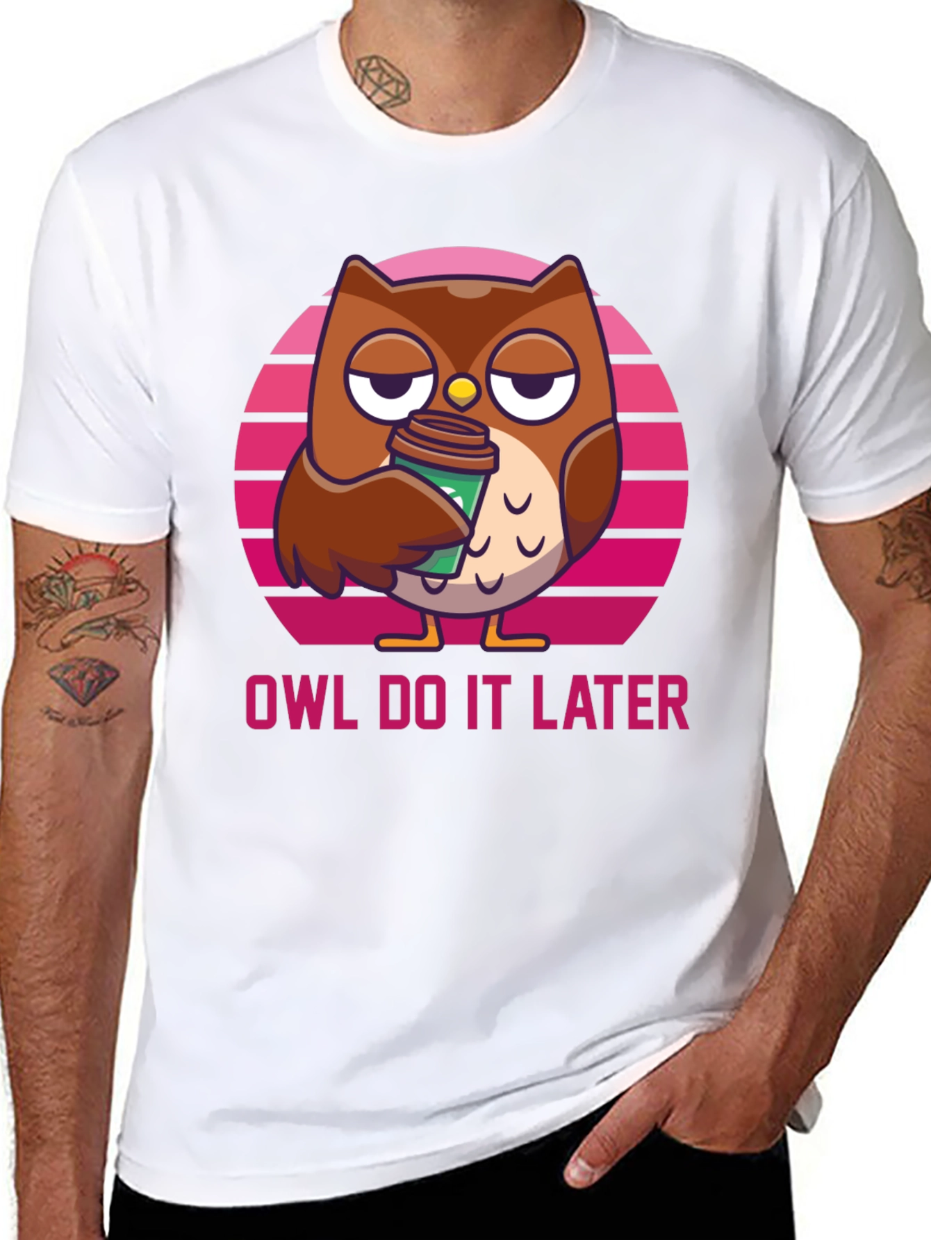 Owl Do It Later T-Shirt - Funny & Relaxed